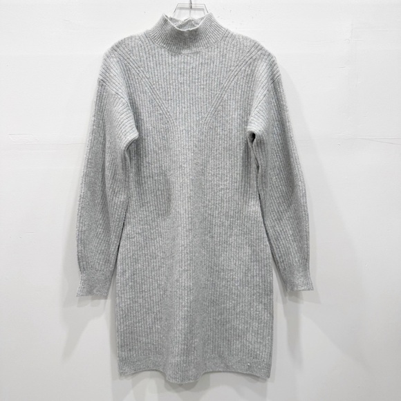 a new day Dresses & Skirts - A New Day Knit Long Sleeve Sweater Dress Mock High Neck Turtleneck Gray Small